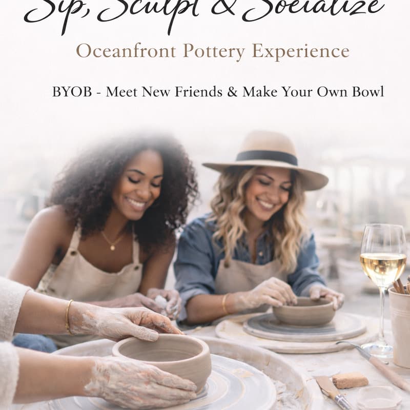 Cover Image for 🪴 Pottery & Chill 🌊🐚 🌅 OCEANFRONT