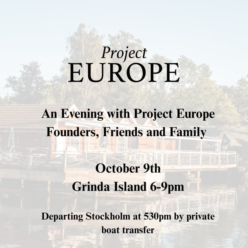 Cover Image for Project Europe Founders and Backers Dinner