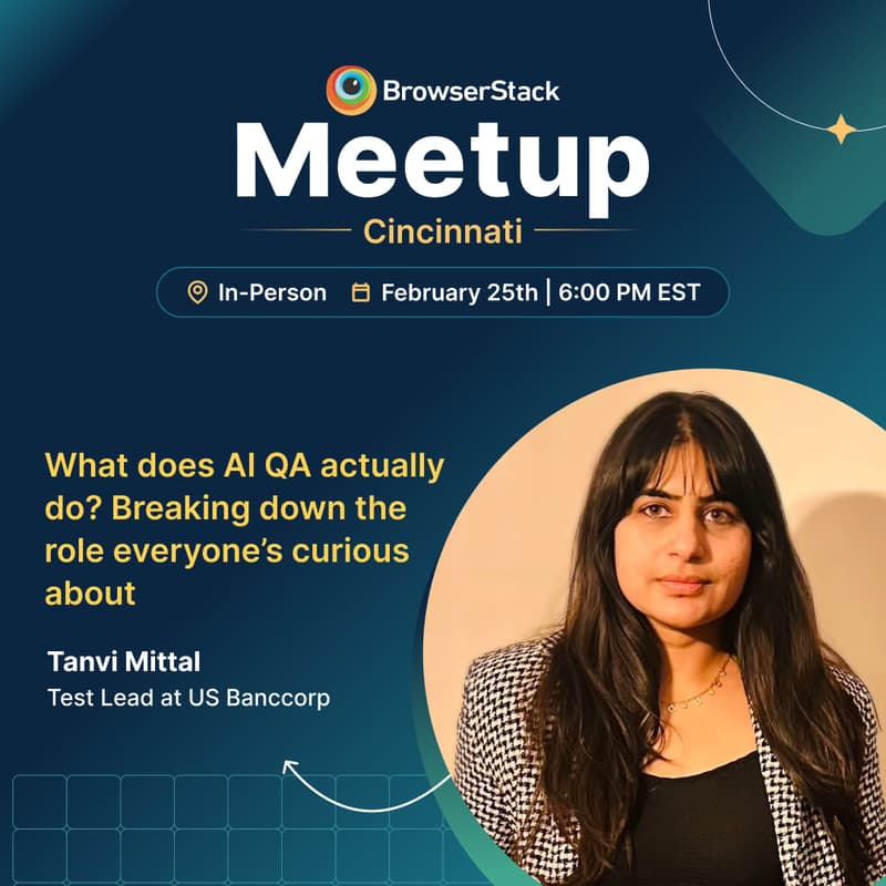 Cover Image for BrowserStack QA Cincinnati In-person meetup