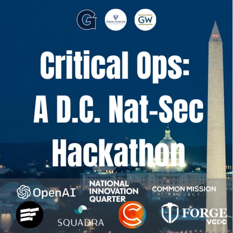 Cover Image for Critical Ops: A DC National Security Hackathon