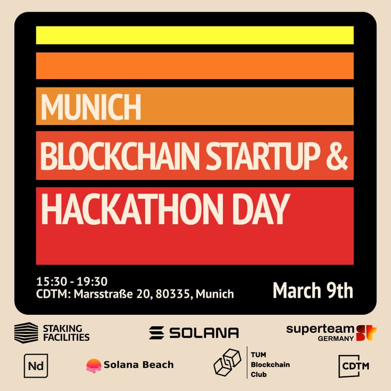 Cover Image for Munich Blockchain Startup & Hackathon Day