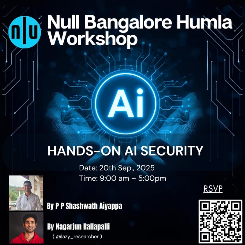 Cover Image for null Bangalore Workshop: Hands-on AI Security