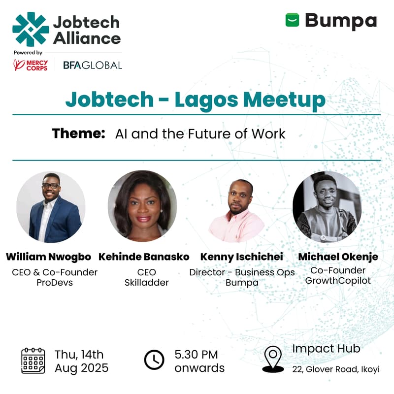 Cover Image for AI and the Future of Work - Jobtech Lagos Mixer