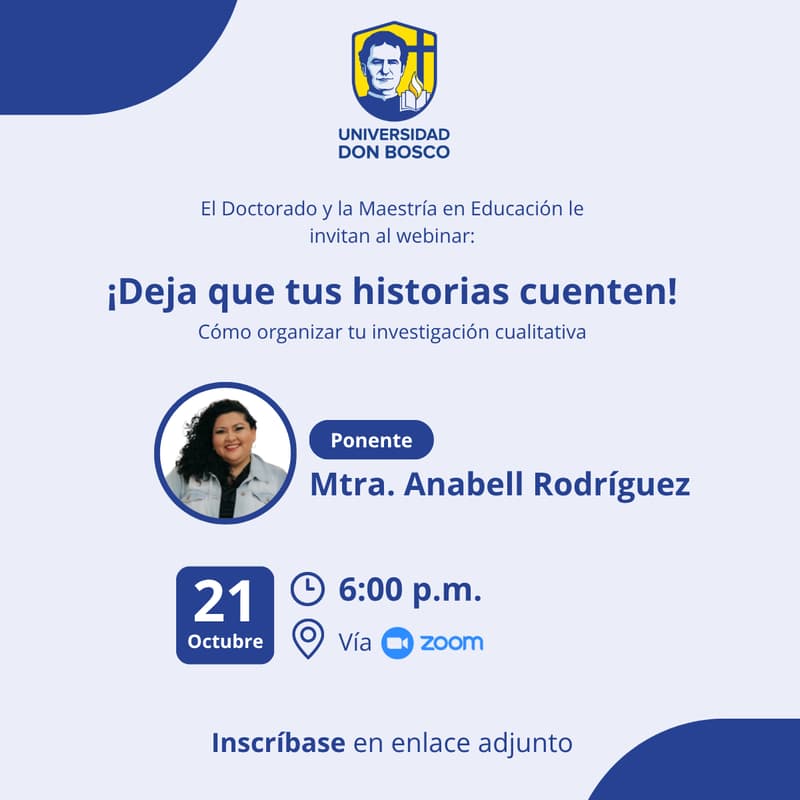 Cover Image for Webinar: ¡Deja que tus historias cuenten! Cómo organizar tu investigación cualitativa