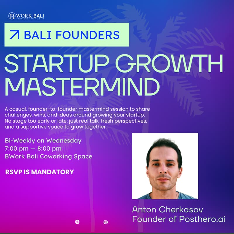 Cover Image for BALI FOUNDERS: Startup Growth Mastermind