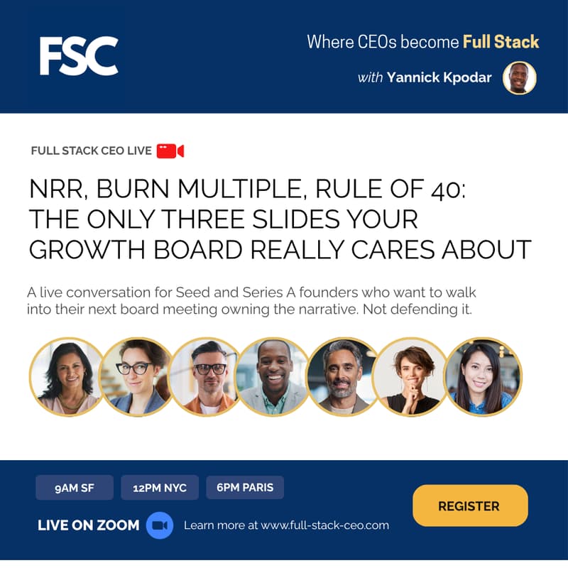Cover Image for NRR, Burn Multiple, Rule of 40: The Only Three Slides Your Growth Board Really Cares About