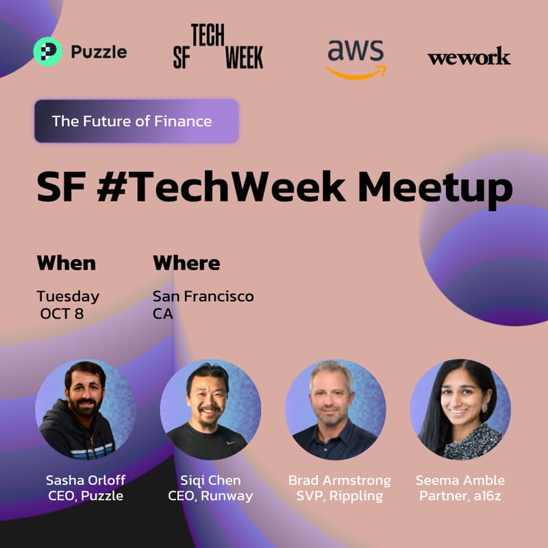 Cover Image for The Future Of Finance w/Puzzle, AWS, Rippling & Runway #SFTechWeek