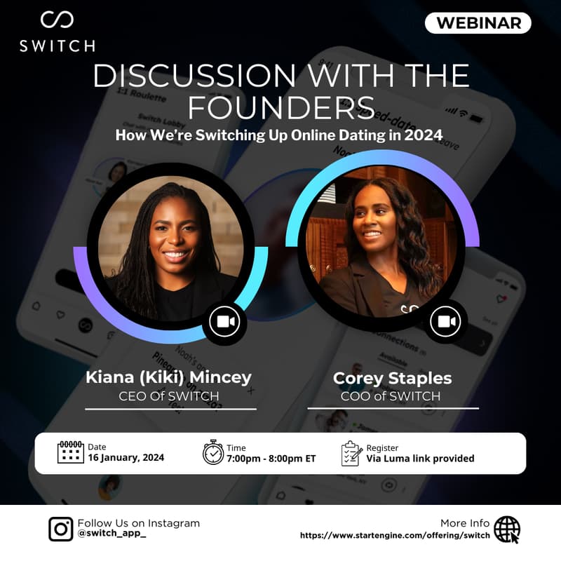 Cover Image for Discussion with the Switch Founders - Online Dating in 2024