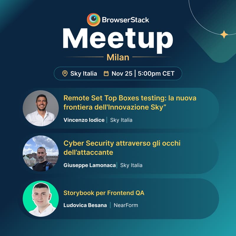 Cover Image for BrowserStack Software Testing and QA Meetup - Milano