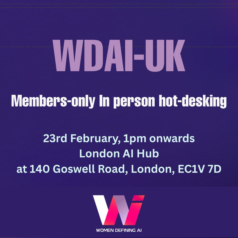 Cover Image for WDAI UK - IRL - Work & Mingle - and talk about the hackathon