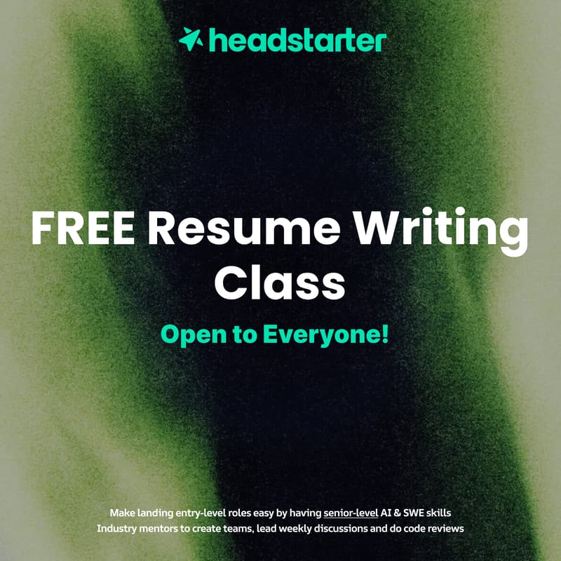 Cover Image for Headstarter: FREE Resume Writing Class