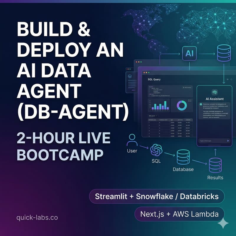 Cover Image for 2-Hour Bootcamp: Build & Deploy an AI Data Agent (DB-Agent)