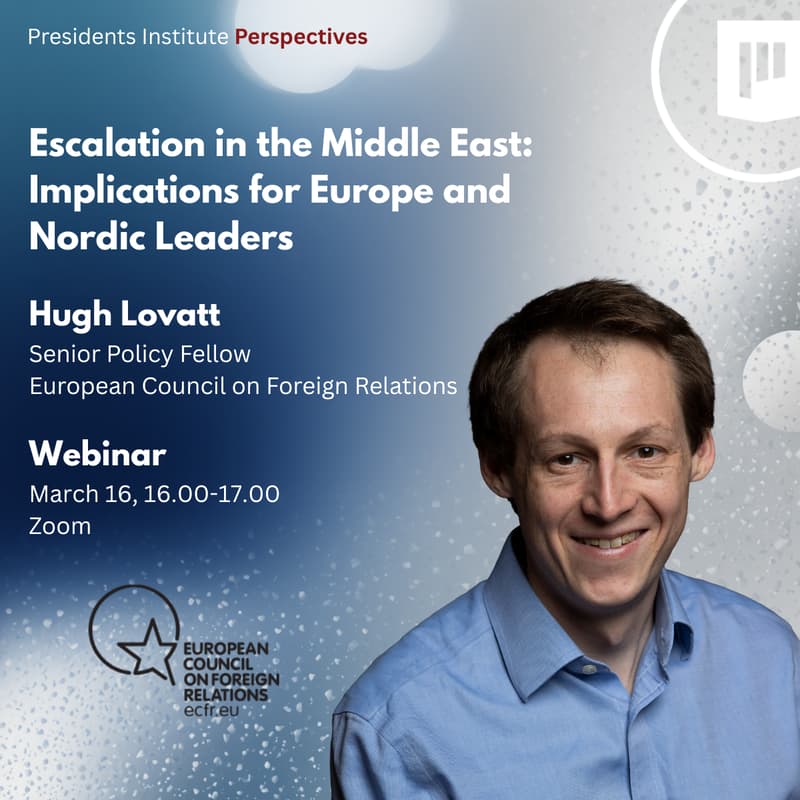 Cover Image for Emergency Huddle Webinar: Escalation in the Middle East – Implications for Europe and Nordic Leaders