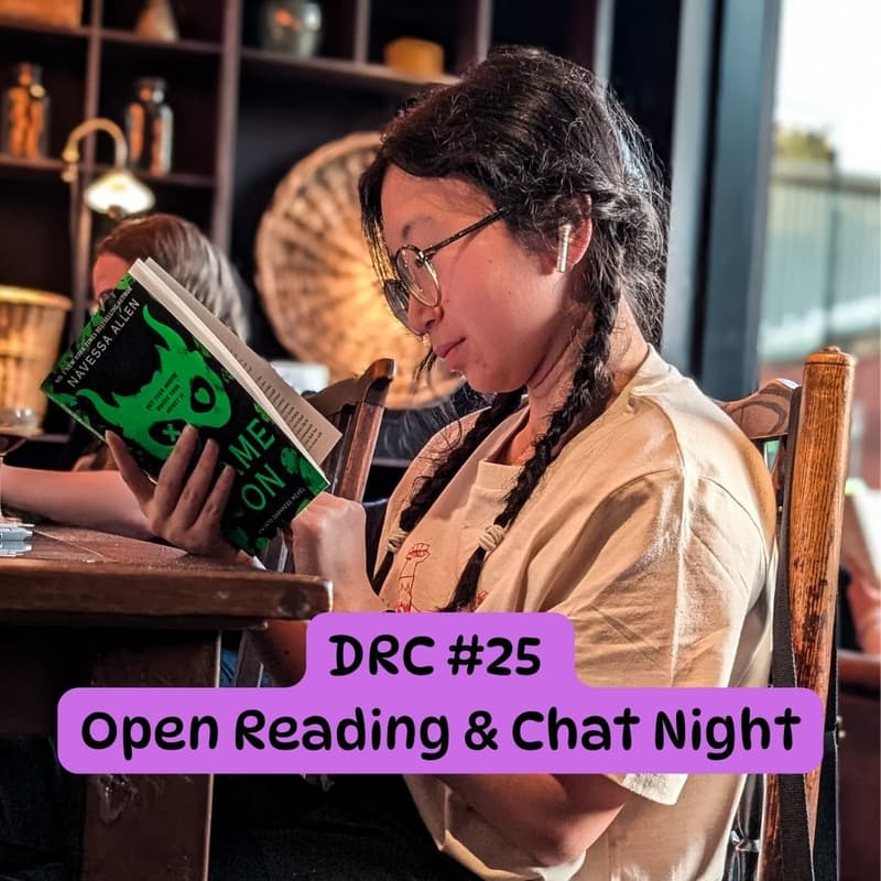 Cover Image for 💜 DRC #25 — 📚 Open Reading & Chat Night 📚 | Ruby Hotel