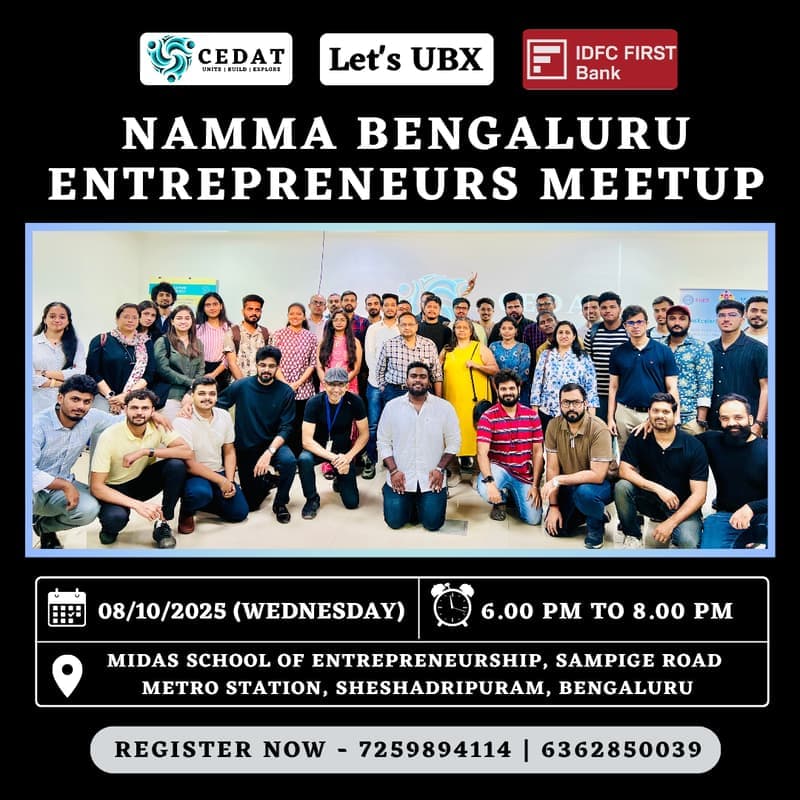 Cover Image for Namma Bengaluru Entrepreneurs Meetup