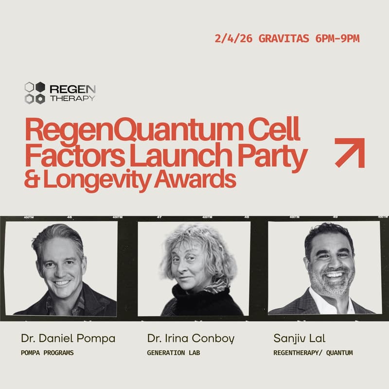 Cover Image for RegenQuantum Cell Factors Launch Party & Longevity Awards