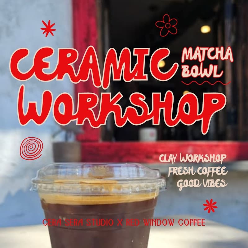 Cover Image for Ceramic Matcha Bowl Workshop | Cera Sera Studio x Red Window Coffee