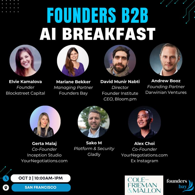 Cover Image for 🥐 VC & Founder Breakfast: Enterprise AI & B2B Deals