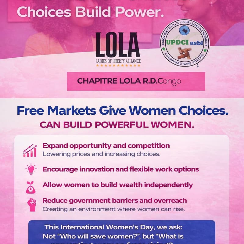 Cover Image for Free Markets Give Women Choices. Choices Build Power.
