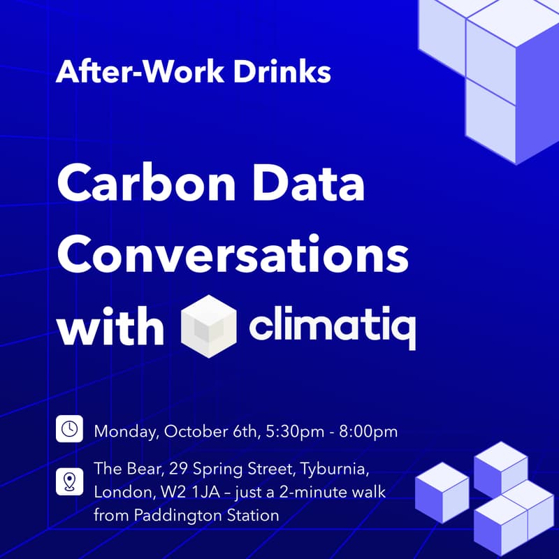 Cover Image for After-Work Drinks: Carbon Data Conversations with Climatiq | London