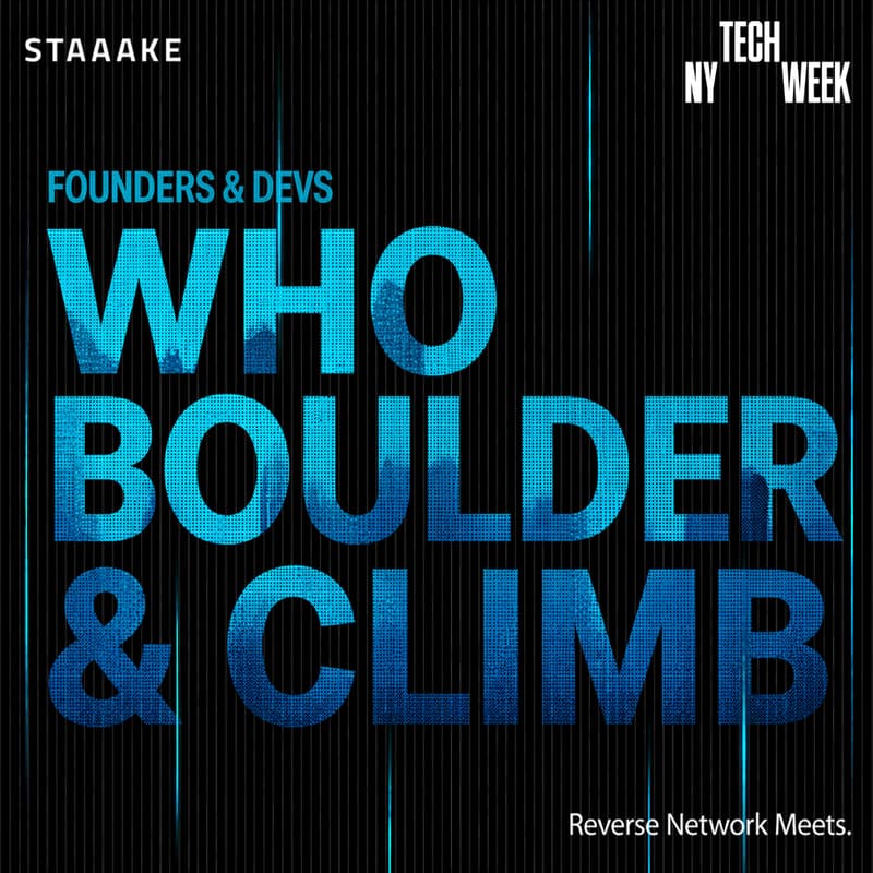 Cover Image for Founders & Devs Who Boulder & Climb - #NYTechWeek — Reverse Network Meet