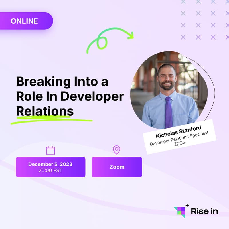 Cover Image for Breaking Into a Role In "Developer Relations" with Nicholas Stanford
