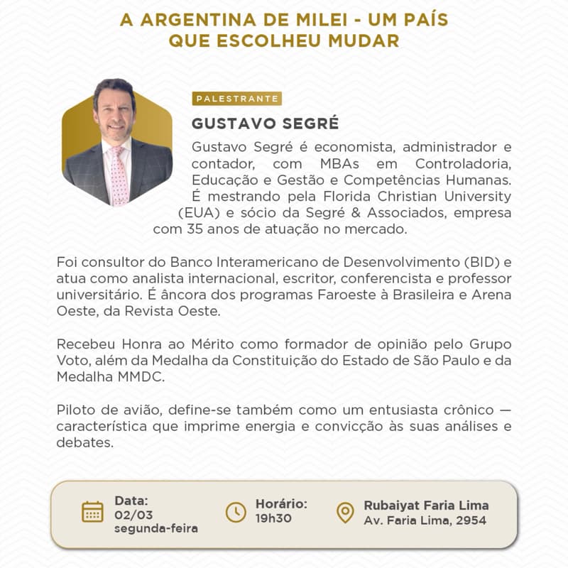 Cover Image for Jantar Debate - Gustavo Segré