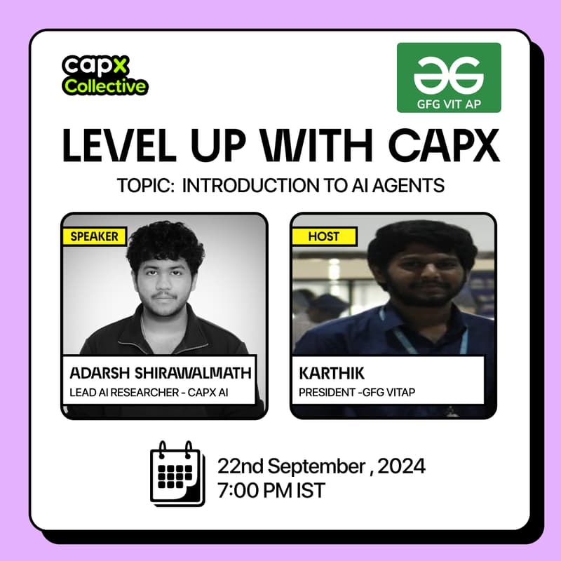 Cover Image for Level Up with Capx <> GFG VIT AP