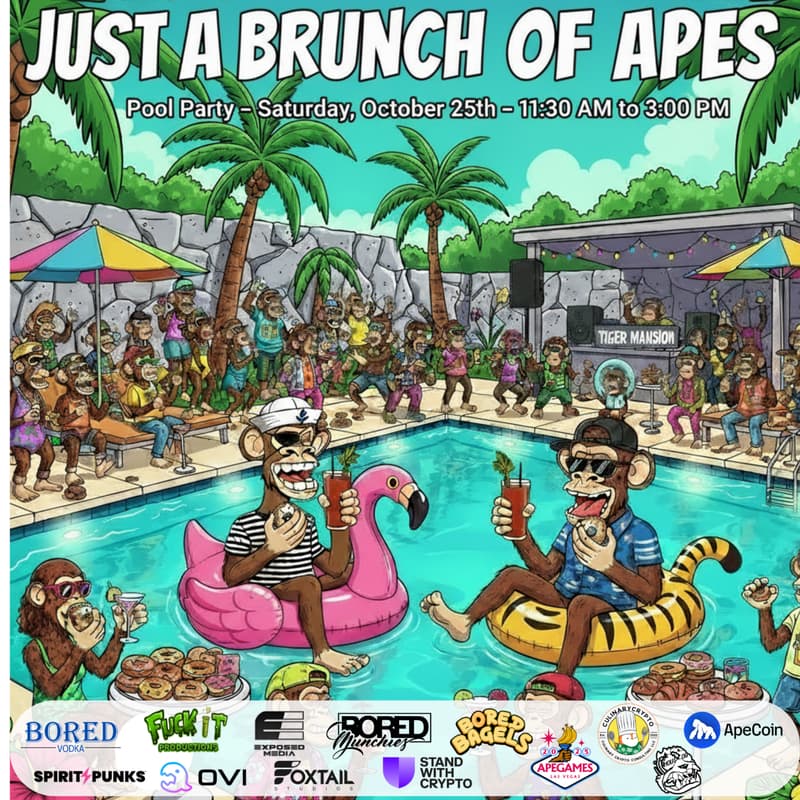 Cover Image for Just a Brunch of Apes: Pool Party + HangOver Hang Presented By: Sailor Gary and Fuck it Productions