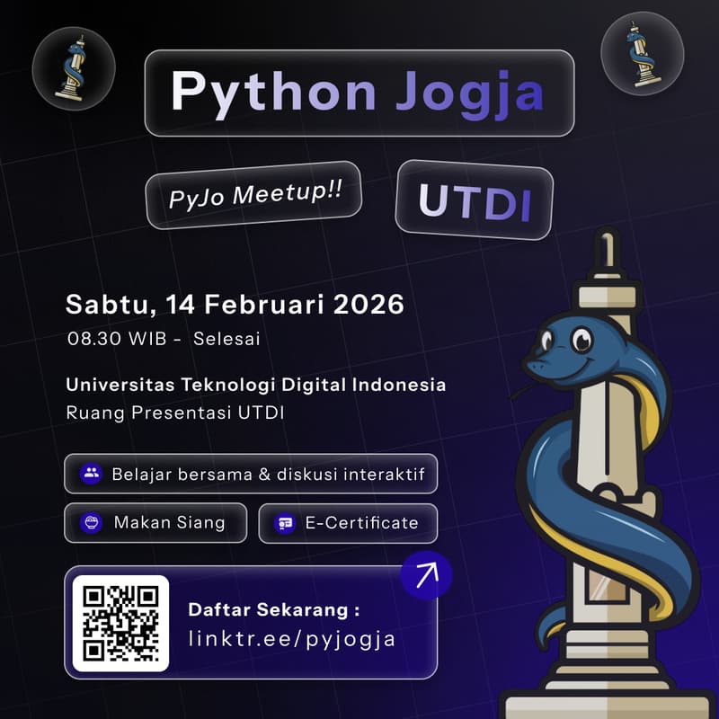 Cover Image for PyJogja Meetup @ UTDI - Februari 2026