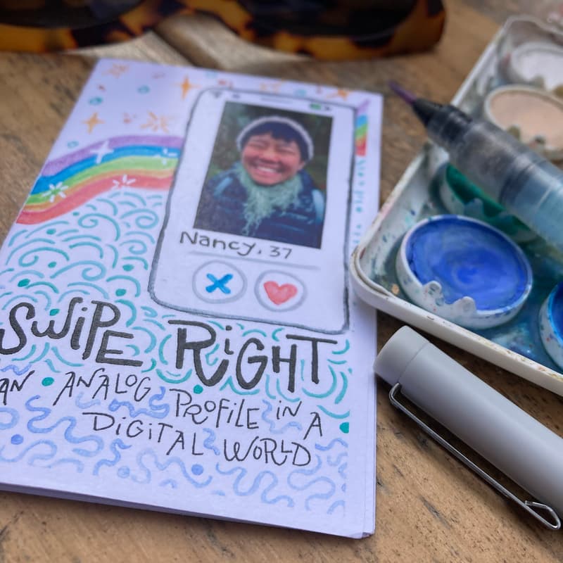 Cover Image for 🌈SWIPE RIGHT: A Mini-Zine Workshop for Analog Dating🎨