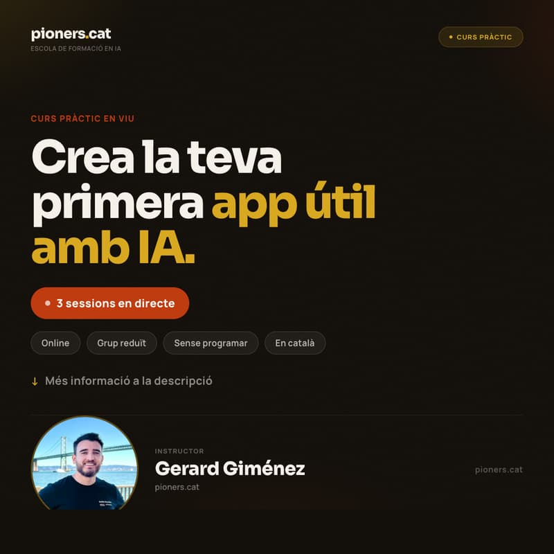 Cover Image for Aprèn a construir i publicar una aplicació útil amb IA