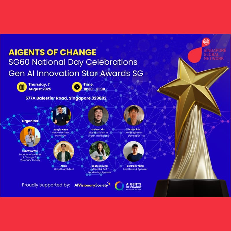 Cover Image for [AIGents of Change SG60 National Day Celebrations] GenAI Innovation Star Awards 🇸🇬