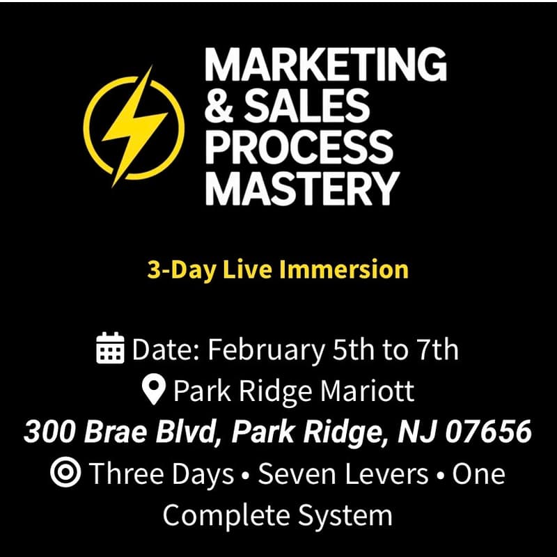 Cover Image for Marketing & Sales Process Mastery | February 5th to the 7th, 2026 (In Person & Virtual)