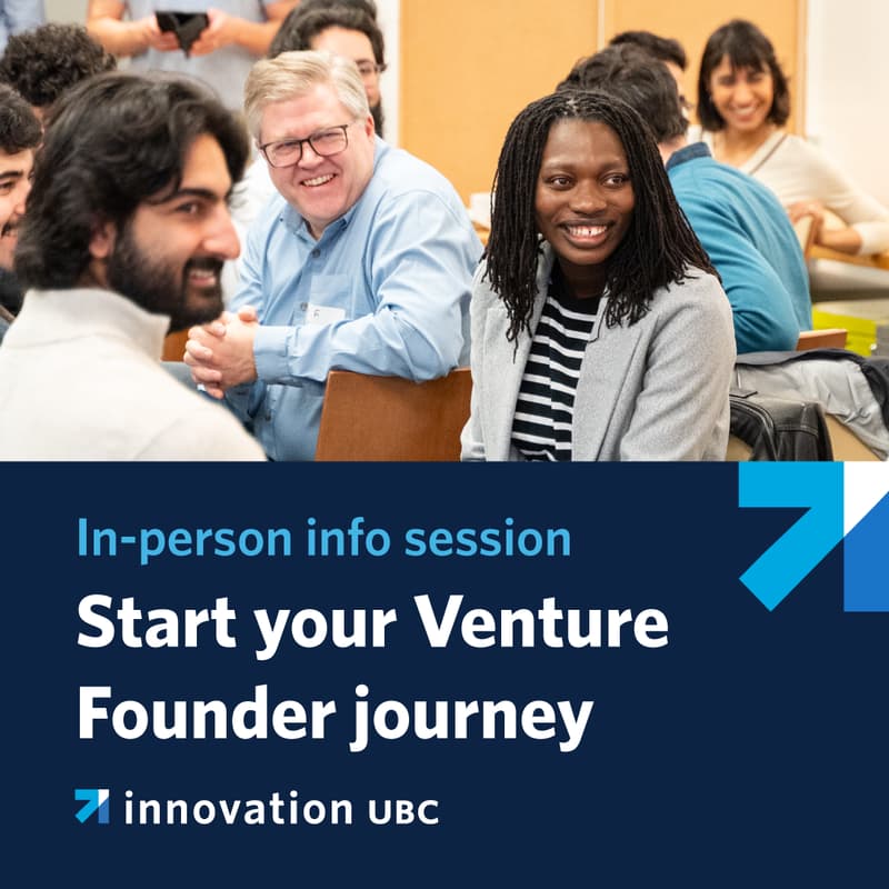 Cover Image for Info Session: Innovation UBC's 16-Week Entrepreneurship Program — Venture Founder Fall 2026