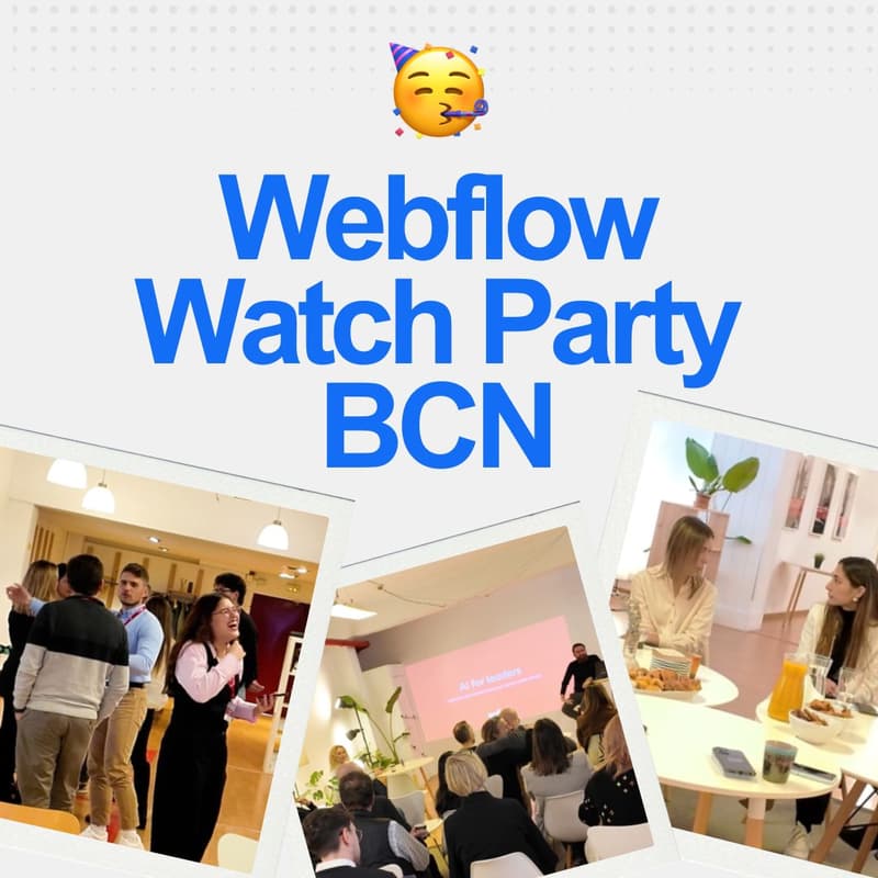 Cover Image for Webflow Conf Watch Party · BCN