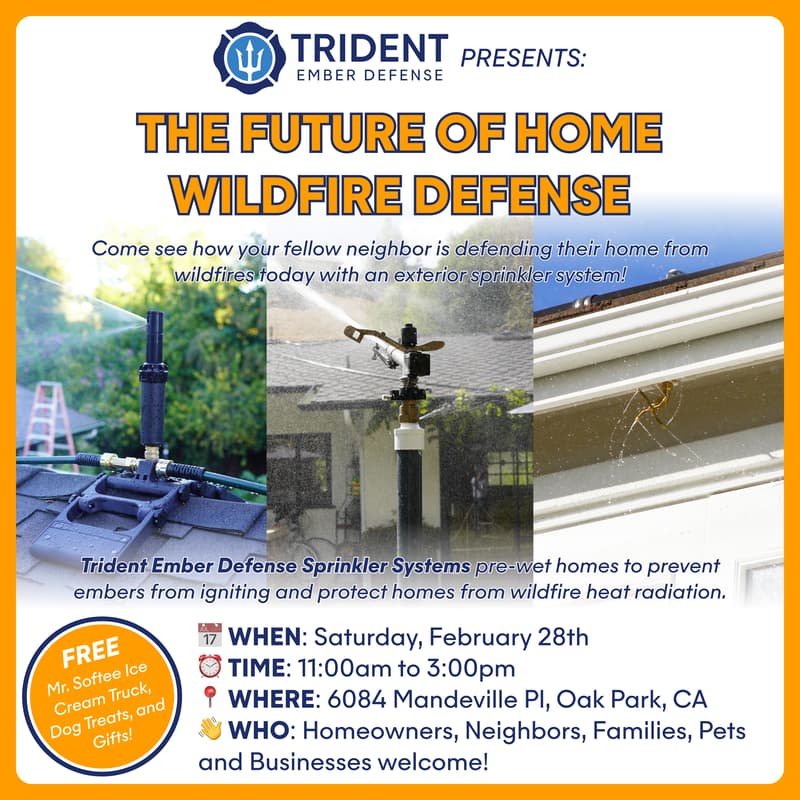 Cover Image for Trident Ember Defense Presents: Exterior Wildfire Sprinklers Demo