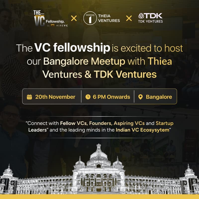 Cover Image for Bangalore Meetup By The VC Fellowship