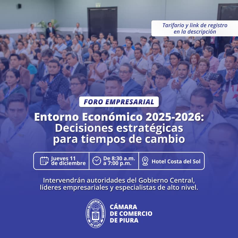 Foto de portada de Foro Empresarial. "Entorno económico 2025-2026: decisiones estratégicas para tiempos de cambio"