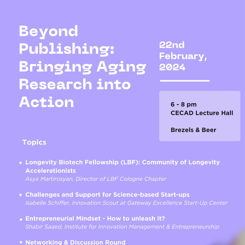 Cover Image for Beyond Publishing: Bringing Aging Research into Action