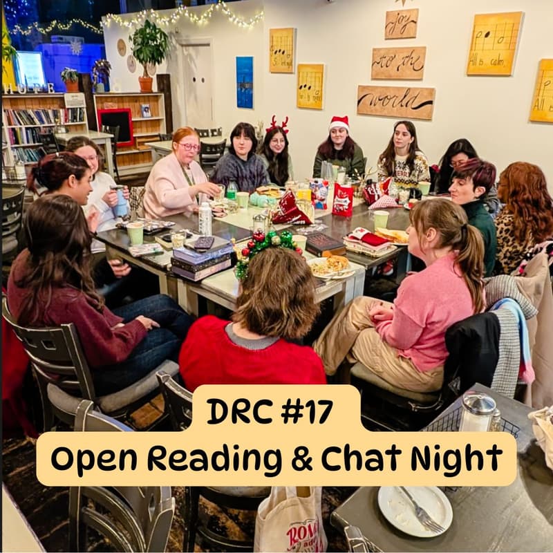 Cover Image for 💜 DRC #17 — 📚 Books & Self-Love – Open Reading & Chat Night 📚