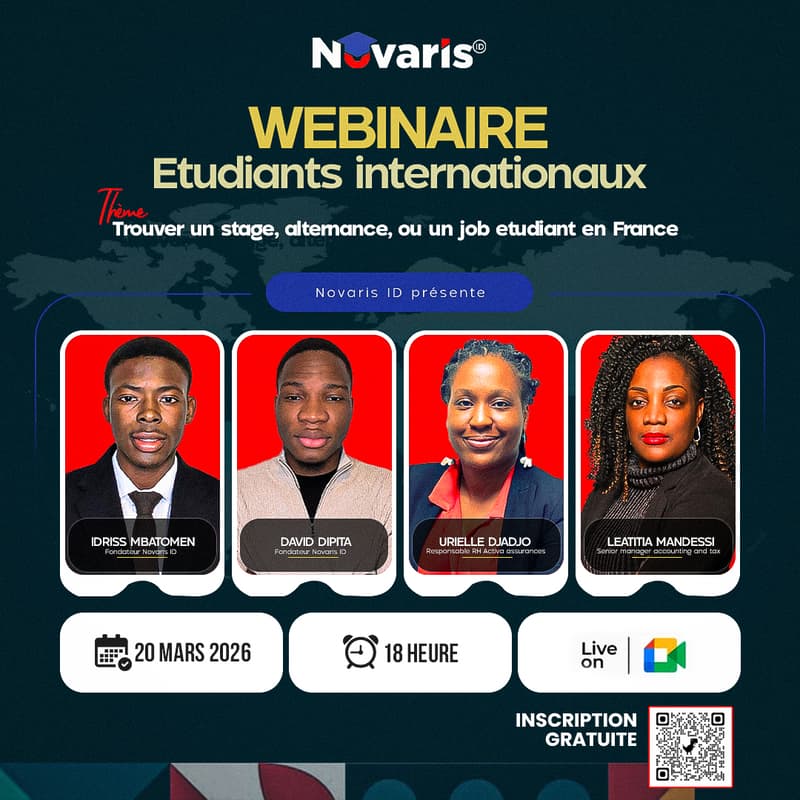 Cover Image for Webinaire Novaris ID – Réussir sa recherche de stage, alternance et job étudiant en France