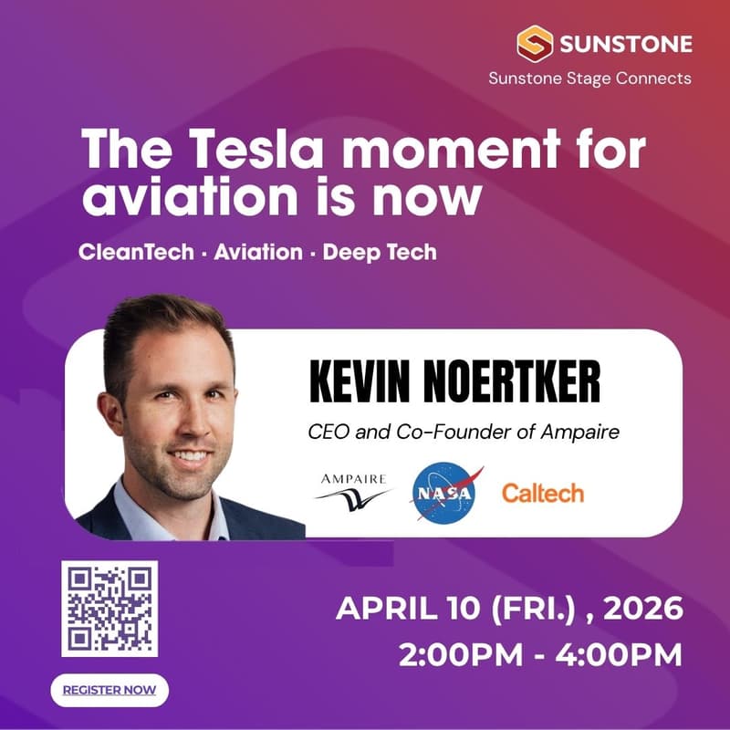 Cover Image for Sunstone Stage Connects - The Tesla moment for aviation is now Feat. Ampaire