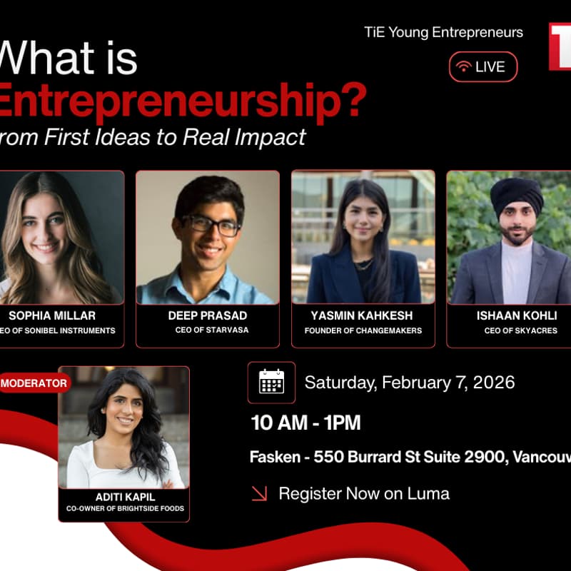 Cover Image for TiE "What is Entrepreneurship" Panel - From Real Ideas to Real Impact