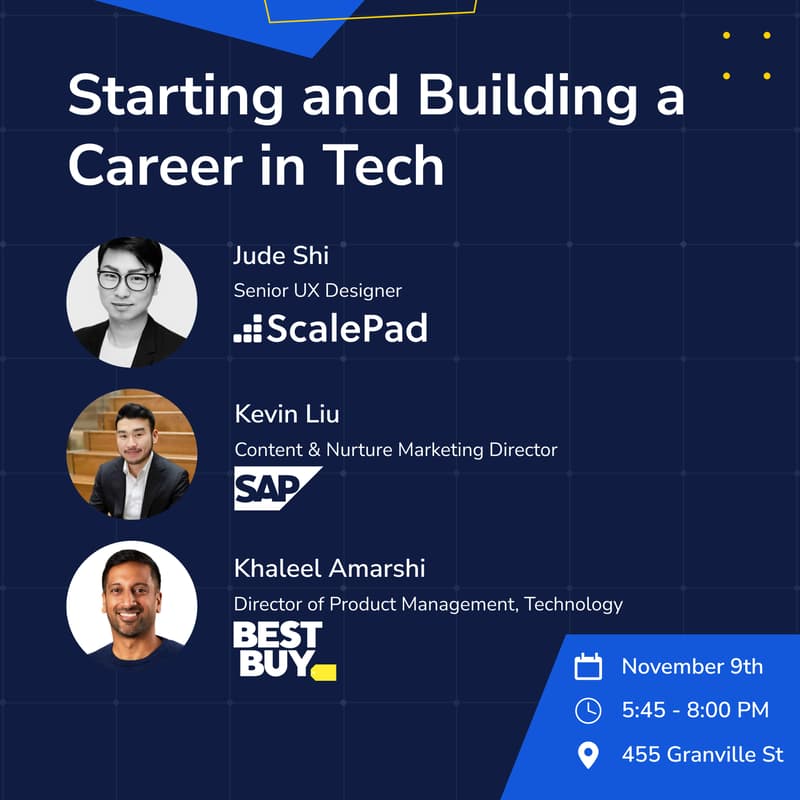 Cover Image for Starting & Building a Career in Tech
