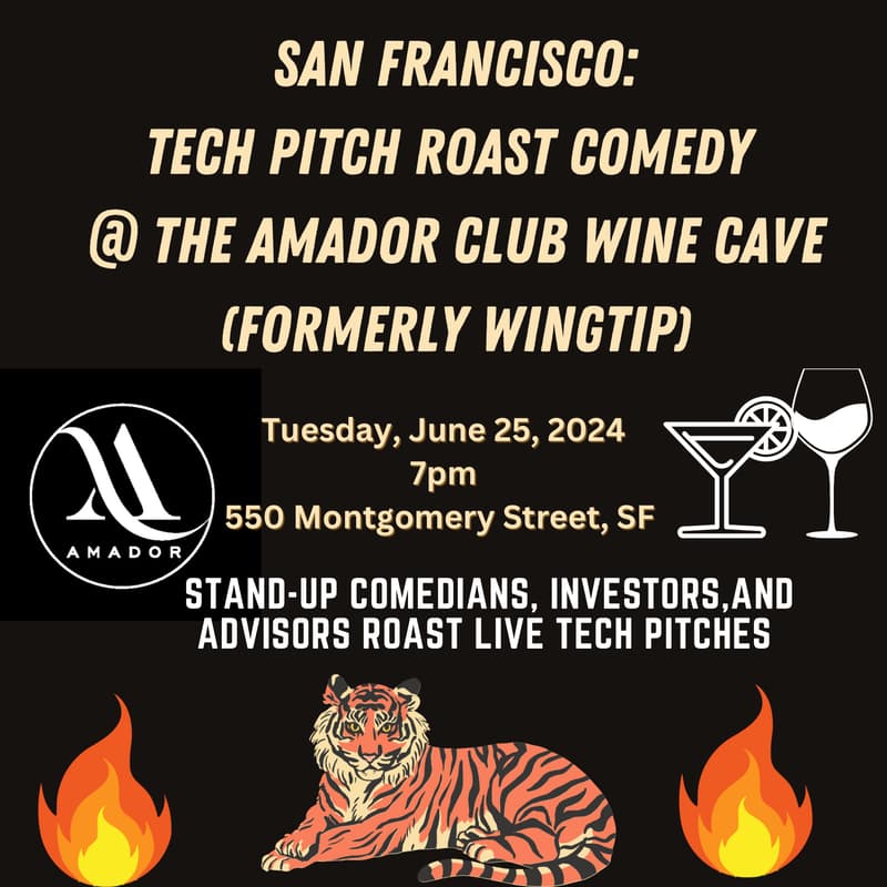 Cover Image for Comedy SF: June 25 Money is Funny Tech Pitch Roast and Social