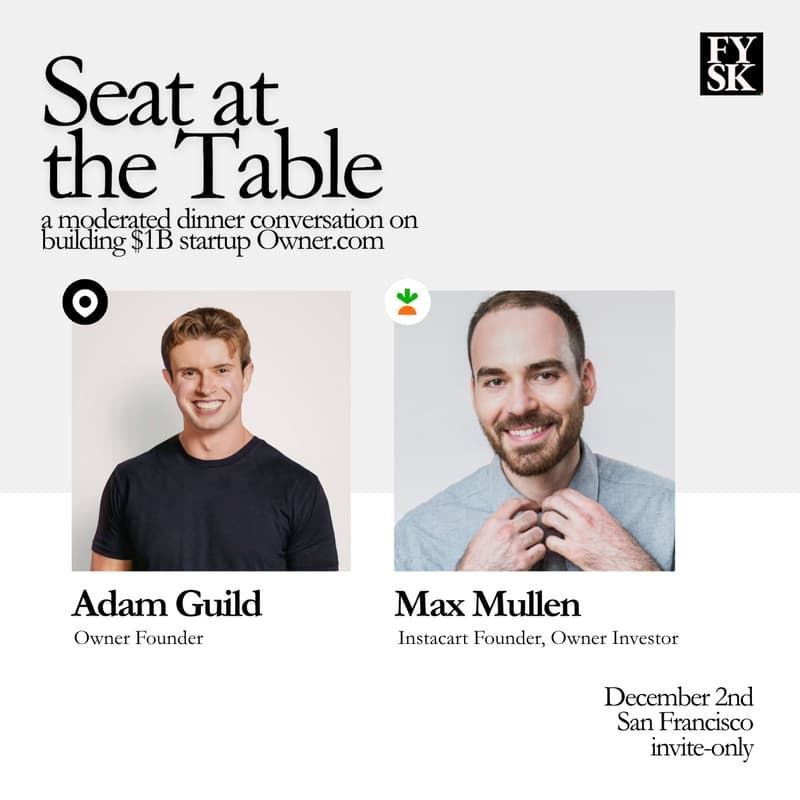 Cover Image for Seat At The Table, a moderated founder dinner