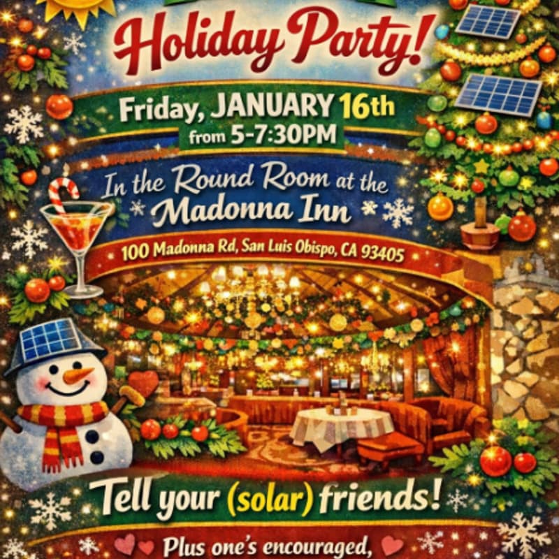 Cover Image for SLO Solar Happy Hour - Holiday Edition!
