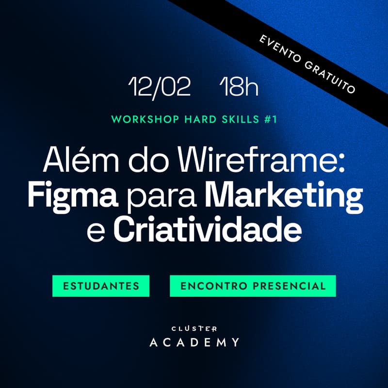 Imagem de capa para Além do Wireframe: Figma para Marketing e Criatividade - Workshop Hard Skills #1