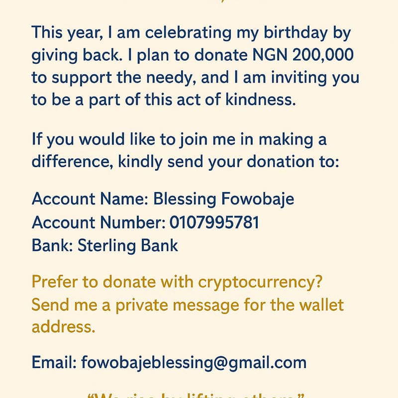 Cover Image for Birthday For A Cause